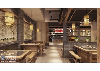 宜興市1000平方米火鍋店設(shè)計(jì)裝修-浙江國(guó)富裝飾