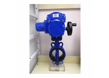 江森對夾式電動開關蝶閥AC220V